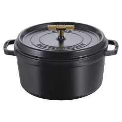 7 qt, Round, Dutch Oven Buster And Punch, Black Matte