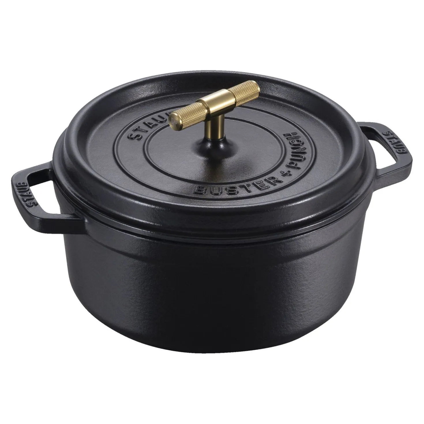 4 qt, Round, Dutch Oven Buster And Punch, Black Matte