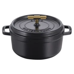4 qt, Round, Dutch Oven Buster And Punch, Black Matte