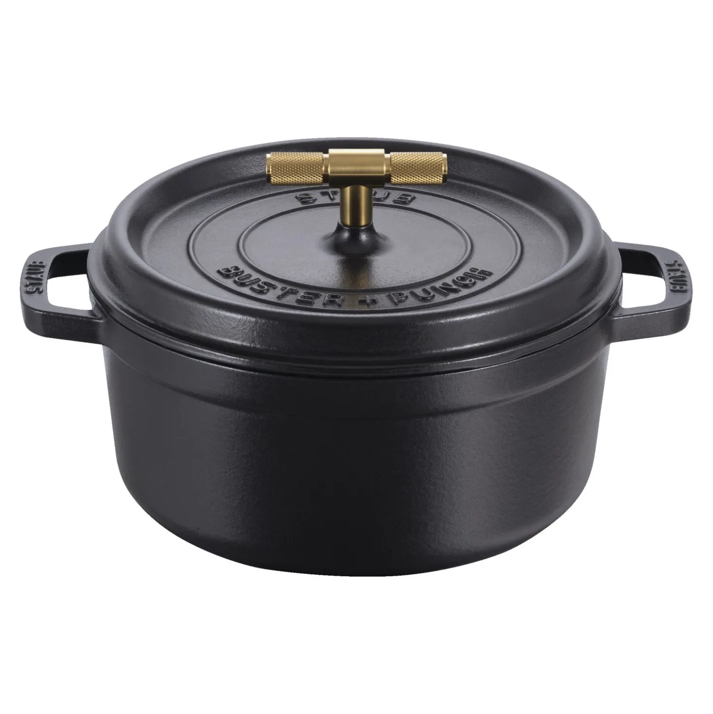 4 qt, Round, Dutch Oven Buster And Punch, Black Matte