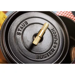 4 qt, Round, Dutch Oven Buster And Punch, Black Matte