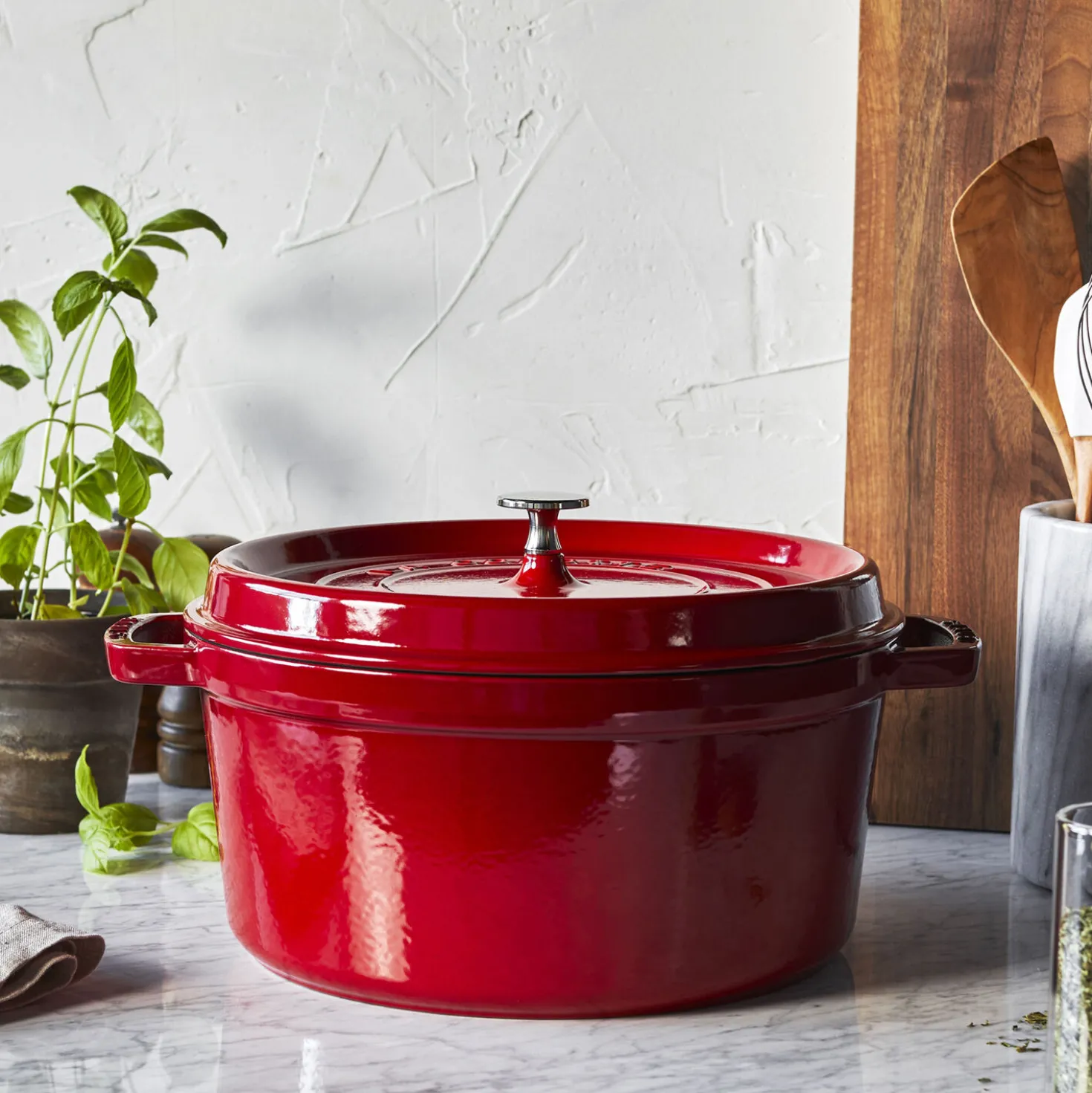 4 qt, Round, Dutch Oven, Cherry