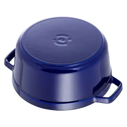 2.75 qt, Round, Dutch Oven, Dark Blue