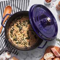8.75 qt, Round, Dutch Oven, Dark Blue
