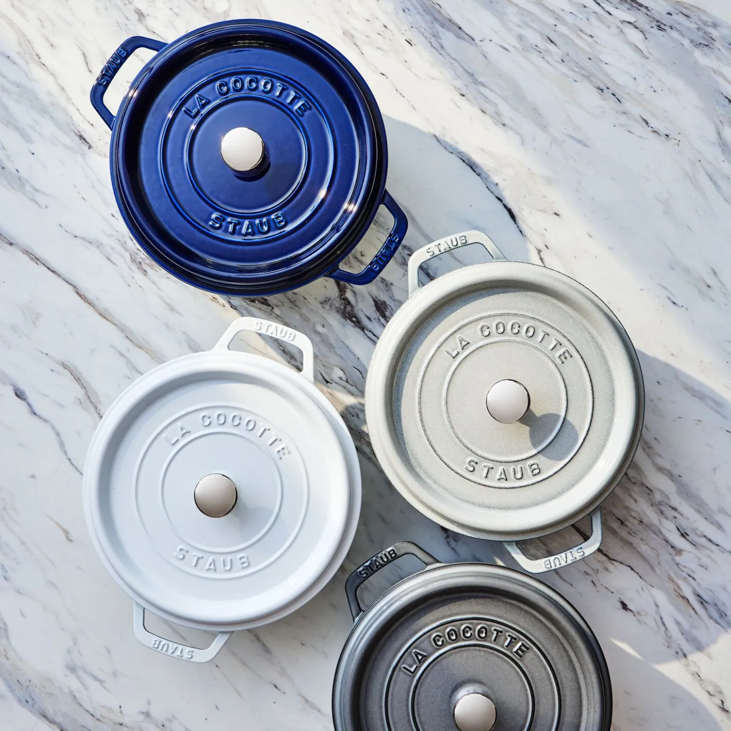 4 qt, Round, Dutch Oven, Dark Blue