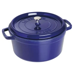 7 qt, Round, Dutch Oven, Dark Blue - Factory Second