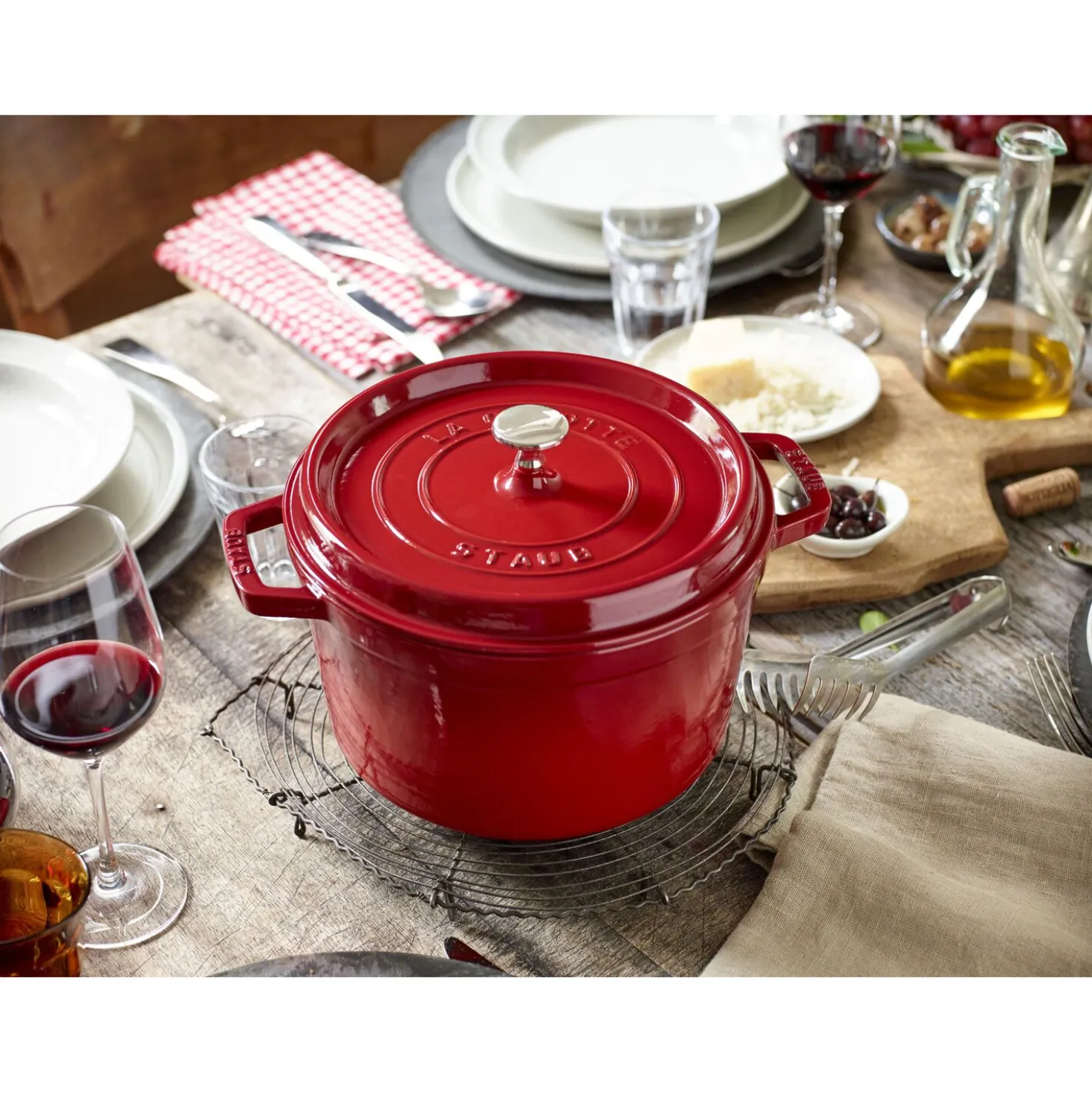 5 qt, Round, Dutch Oven Deep, Cherry - Factory Second