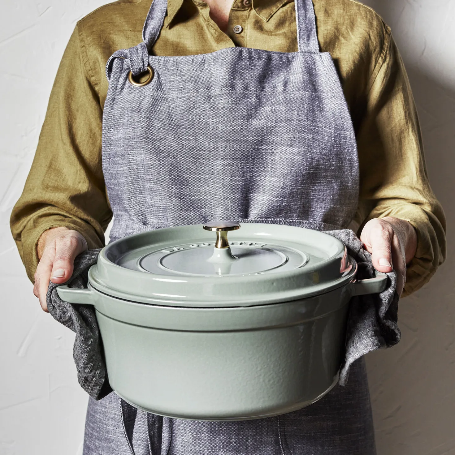7 qt, Round, Dutch Oven, Eucalyptus - Factory Second