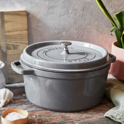 7 qt, Round, Dutch Oven, Graphite Grey - Factory Second