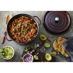 7 qt, Round, Dutch Oven, Grenadine - Factory Second