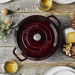 4 qt, Round, Dutch Oven, Grenadine