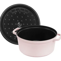 7 qt, Round, Dutch Oven, Pink Peony