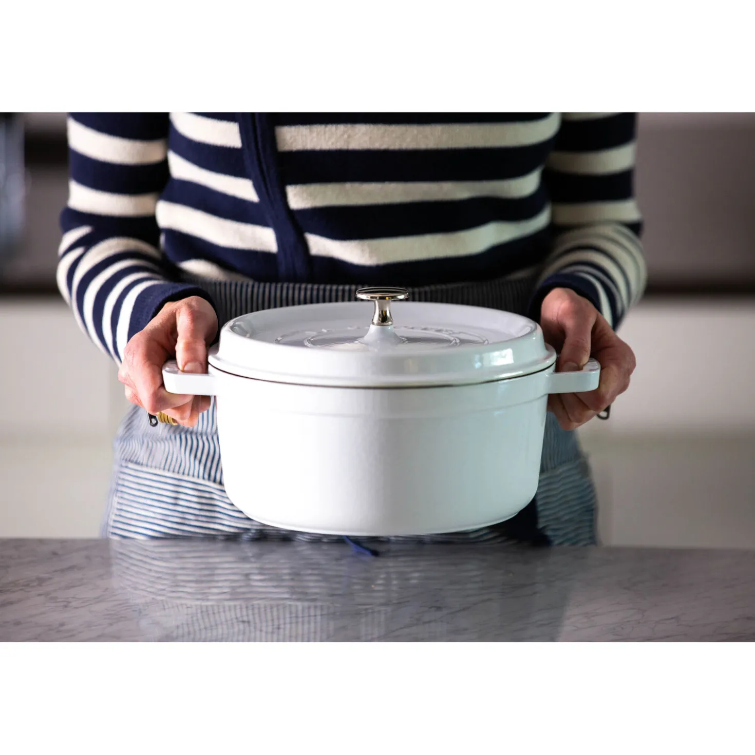 5.5 qt, Round, Dutch Oven, Pure-white