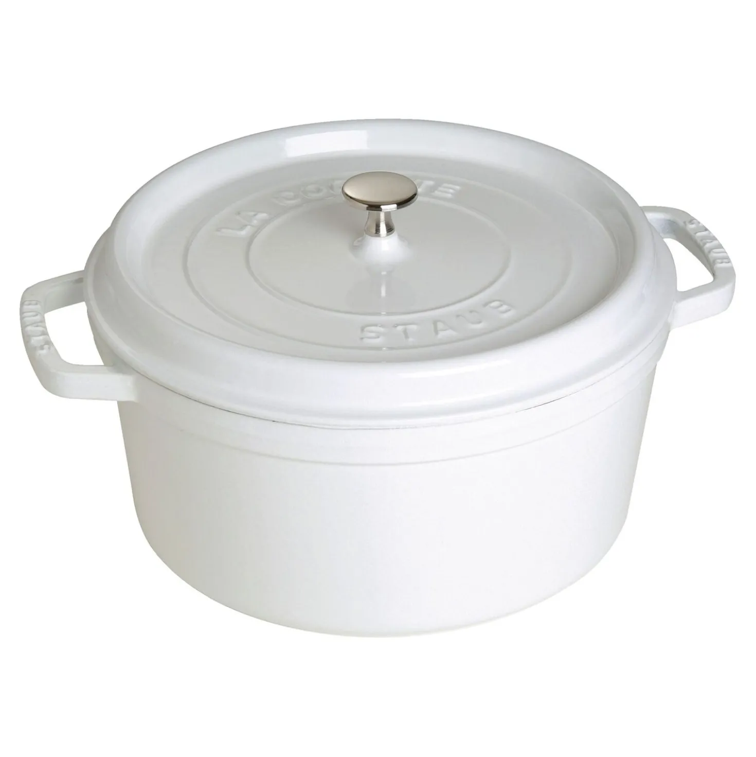 7 qt, Round, Dutch Oven, Pure-white - Factory Second