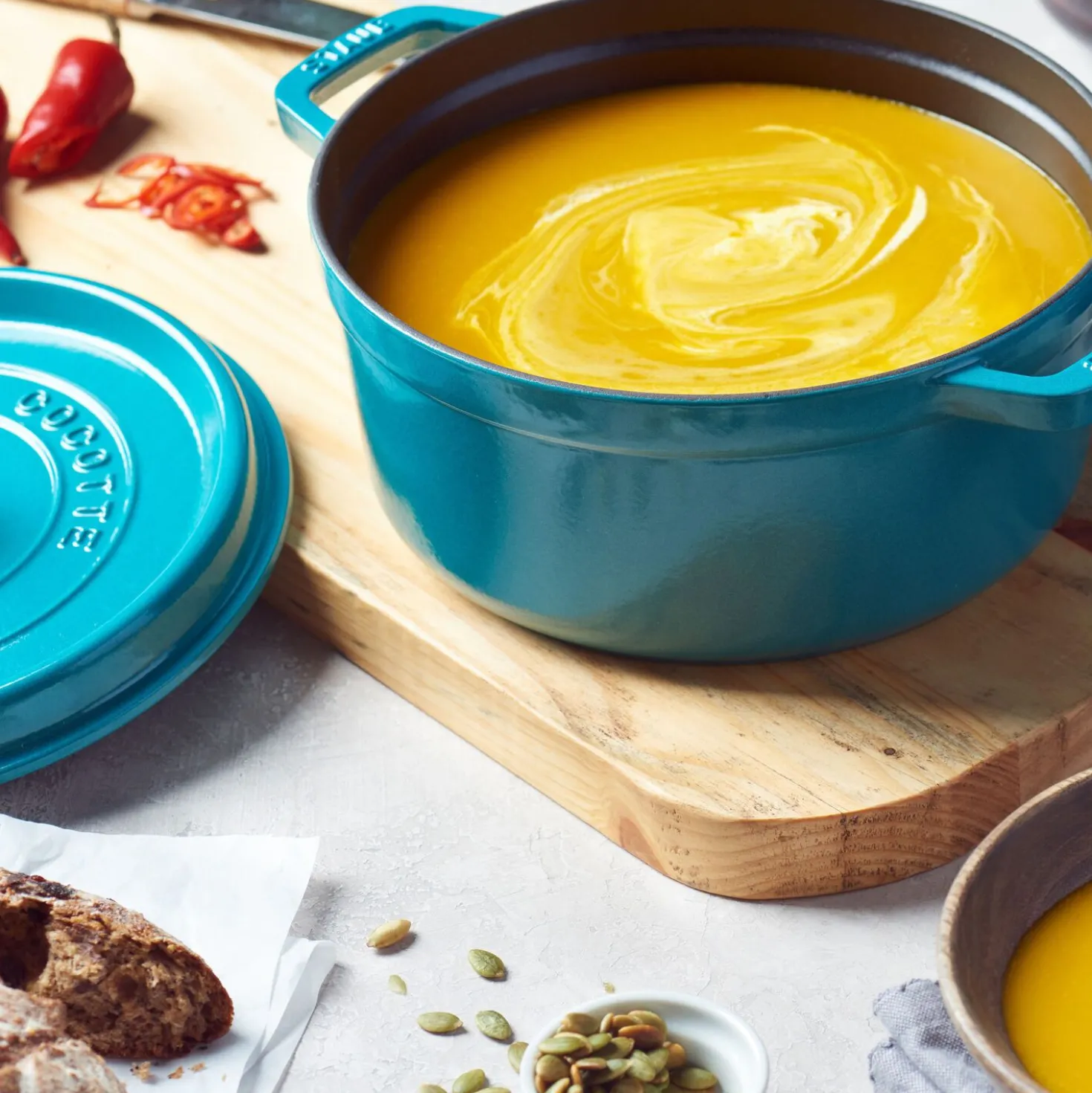 5.5 qt, Round, Dutch Oven, Turquoise