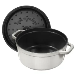 2.75 qt, Round, Dutch Oven, White Truffle