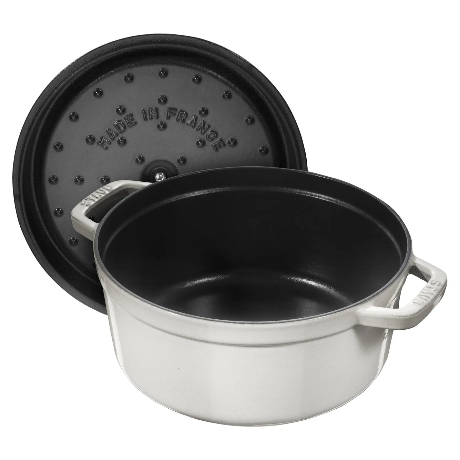 2.75 qt, Round, Dutch Oven, White Truffle