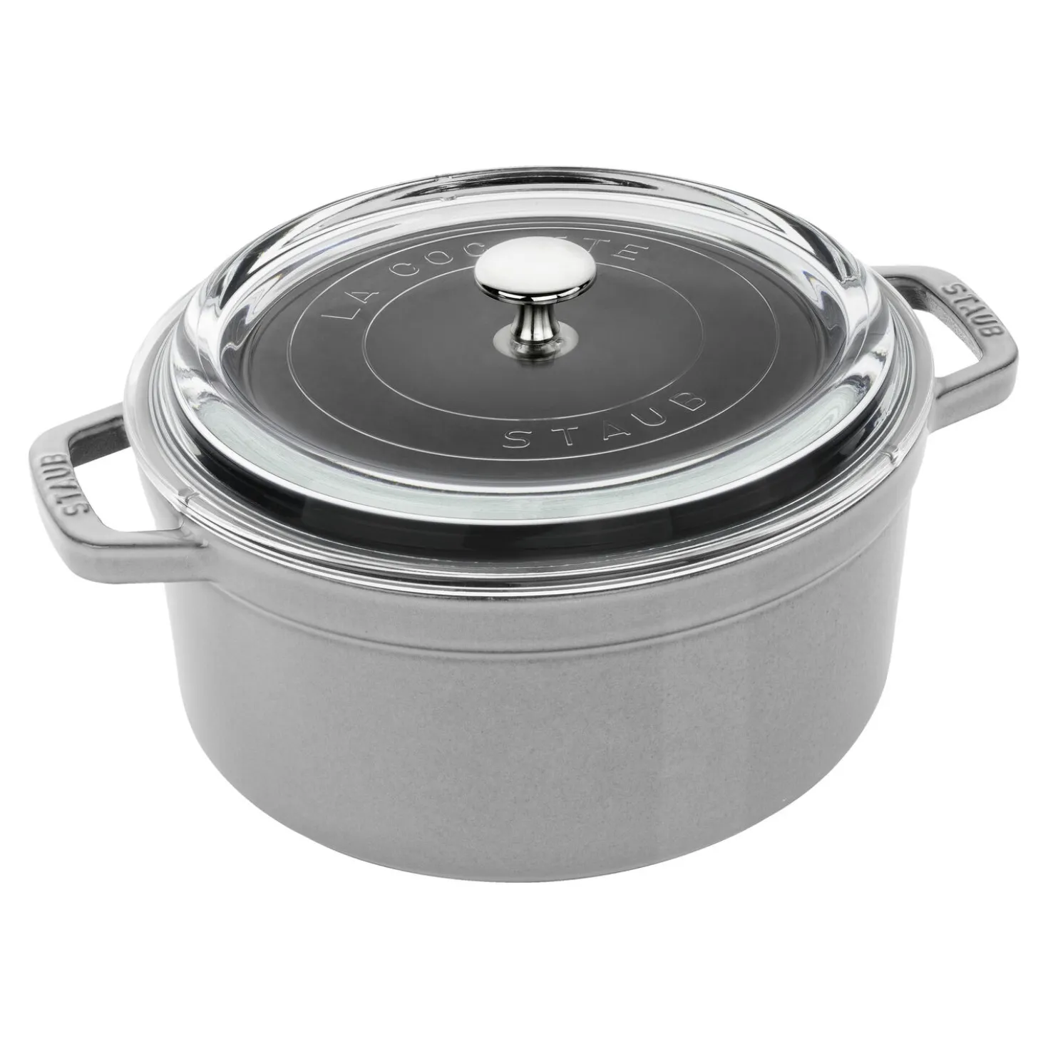 4 qt, Round, Glass Lid Dutch Oven, Graphite Grey
