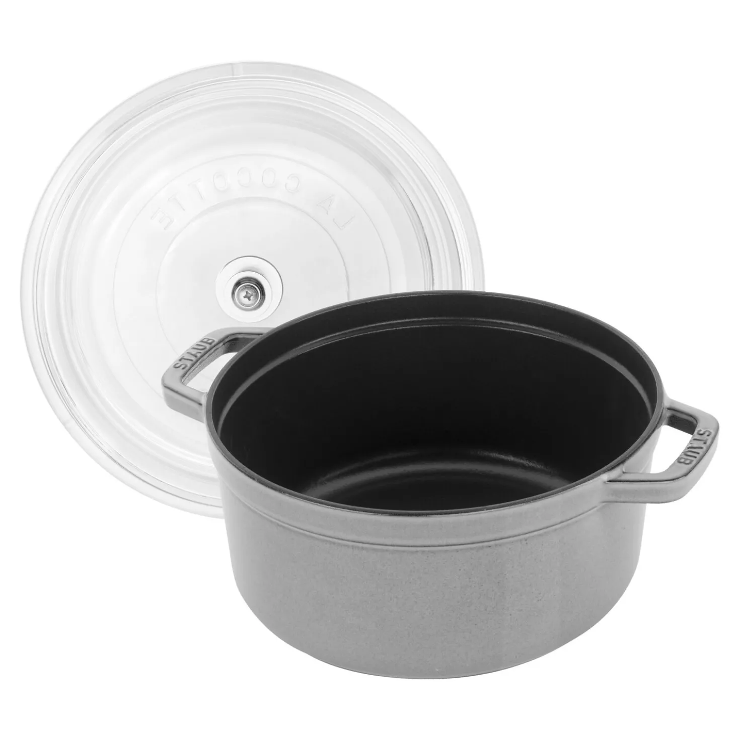 4 qt, Round, Glass Lid Dutch Oven, Graphite Grey
