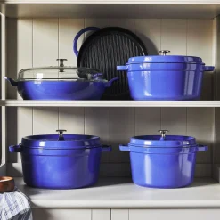 5 qt, Round, Tall Dutch Oven, Blueberry