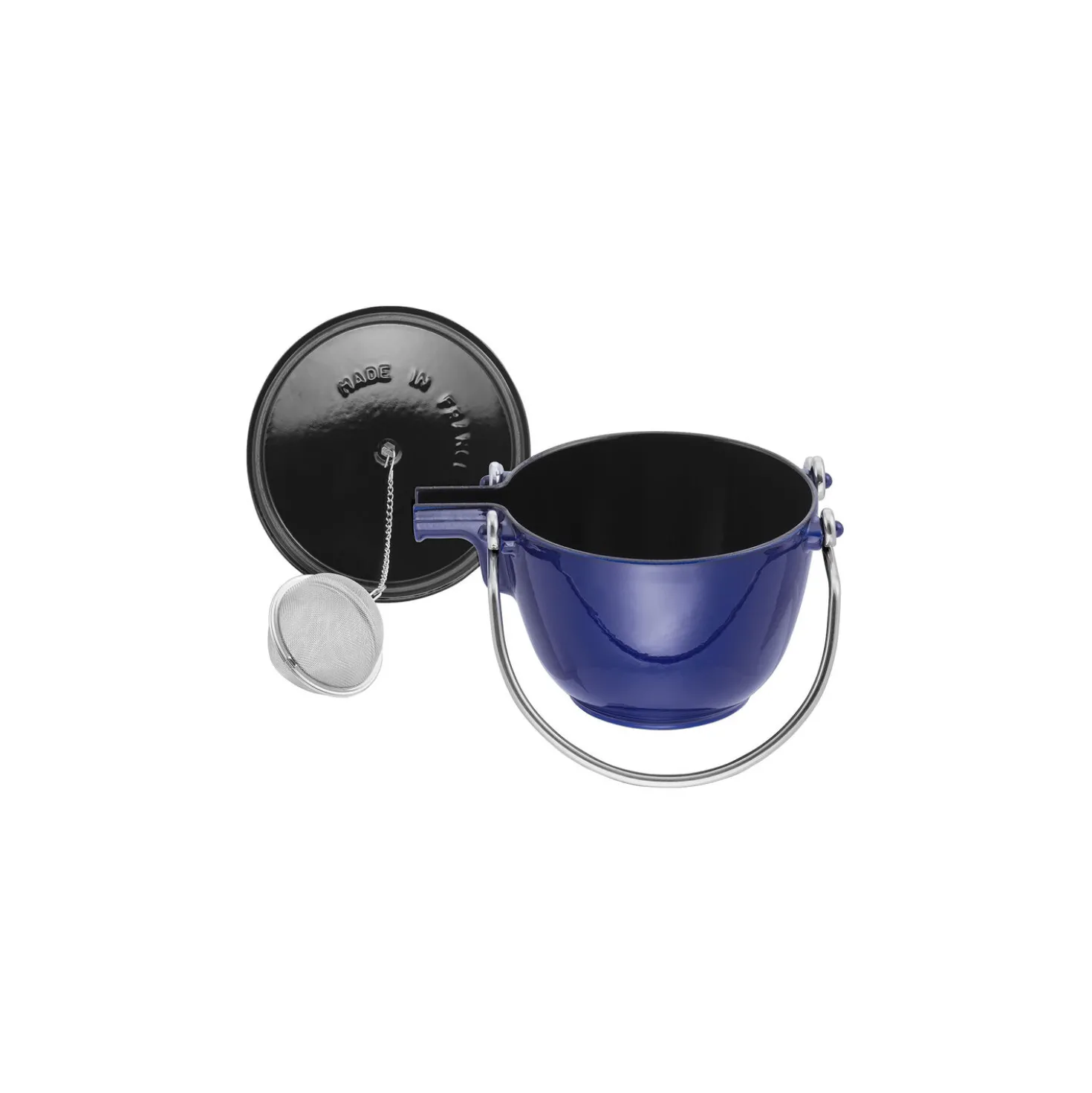 1.2 qt, Round, Tea Kettle, Dark Blue