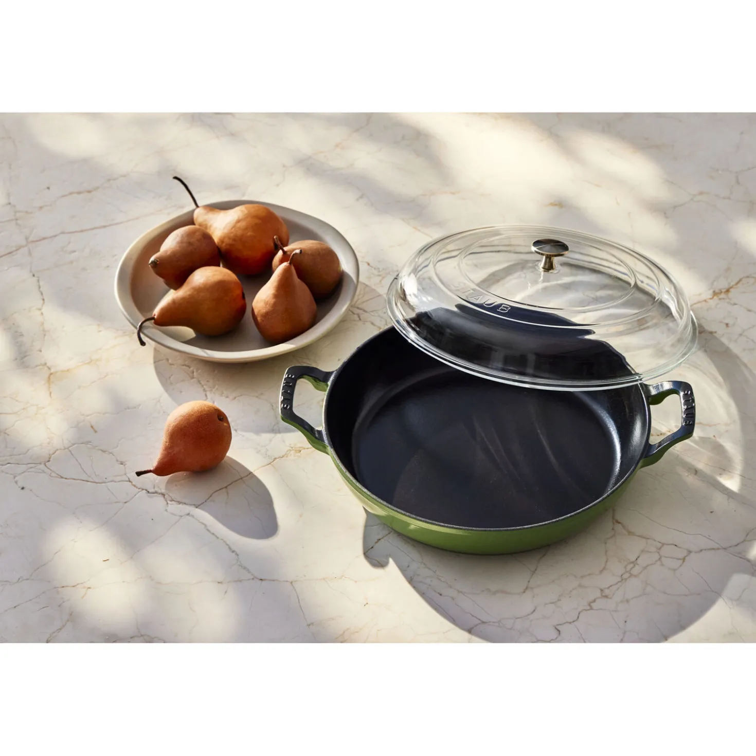 3.5 qt, Saute Pan With Glass Lid, Pistachio