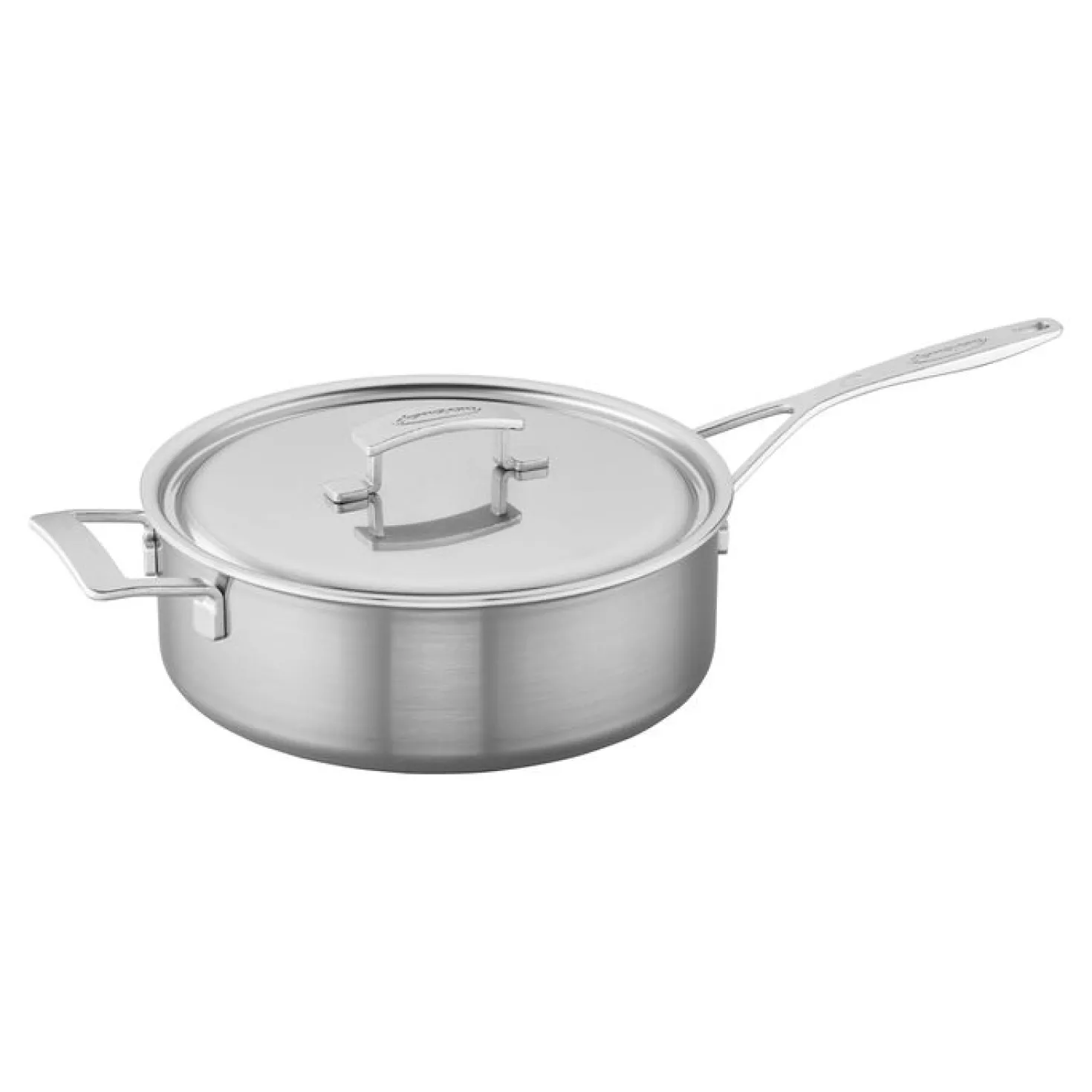 6.5 qt Sauté Pan With Helper Handle And Lid, 18/10 Stainless Steel