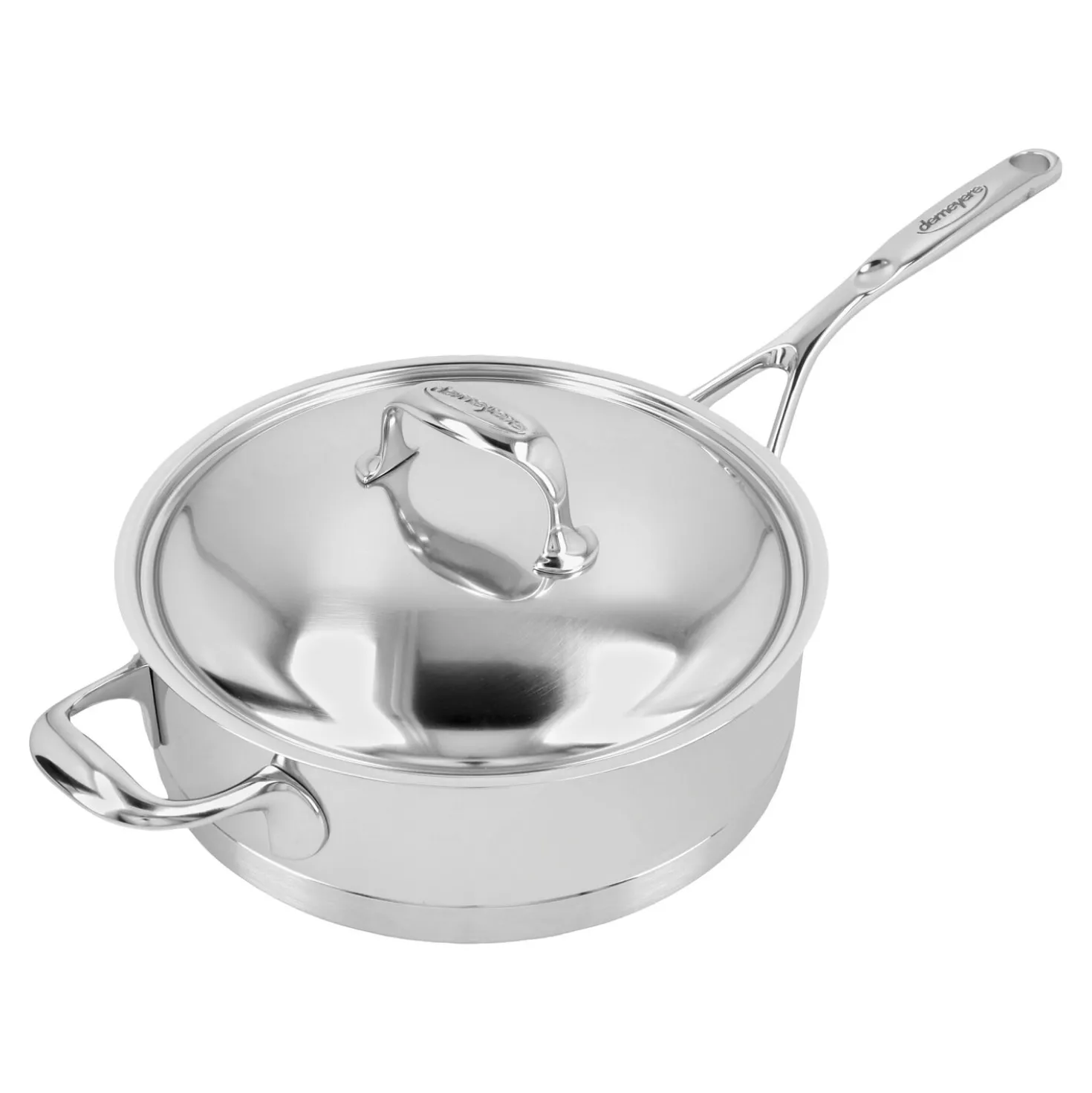 3 qt Sauté Pan With Helper Handle And Lid, 18/10 Stainless Steel