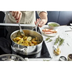 5 qt Sauté Pan With Helper Handle And Lid, 18/10 Stainless Steel