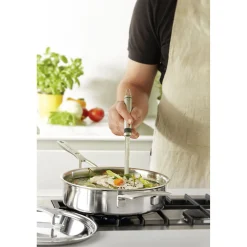 3 qt Sauté Pan With Helper Handle And Lid, 18/10 Stainless Steel
