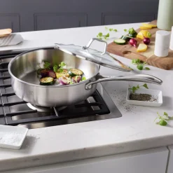 3 qt, Stainless Steel, Saute Pan