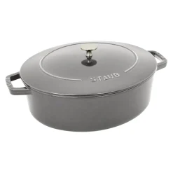 6.25 qt, Wide Oval Dutch Oven, graphite grey