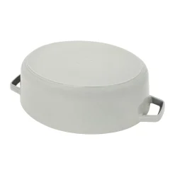 6.25 qt, Wide Oval Dutch Oven, white truffle