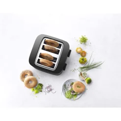 4 Short Slots Toaster, Black Matte