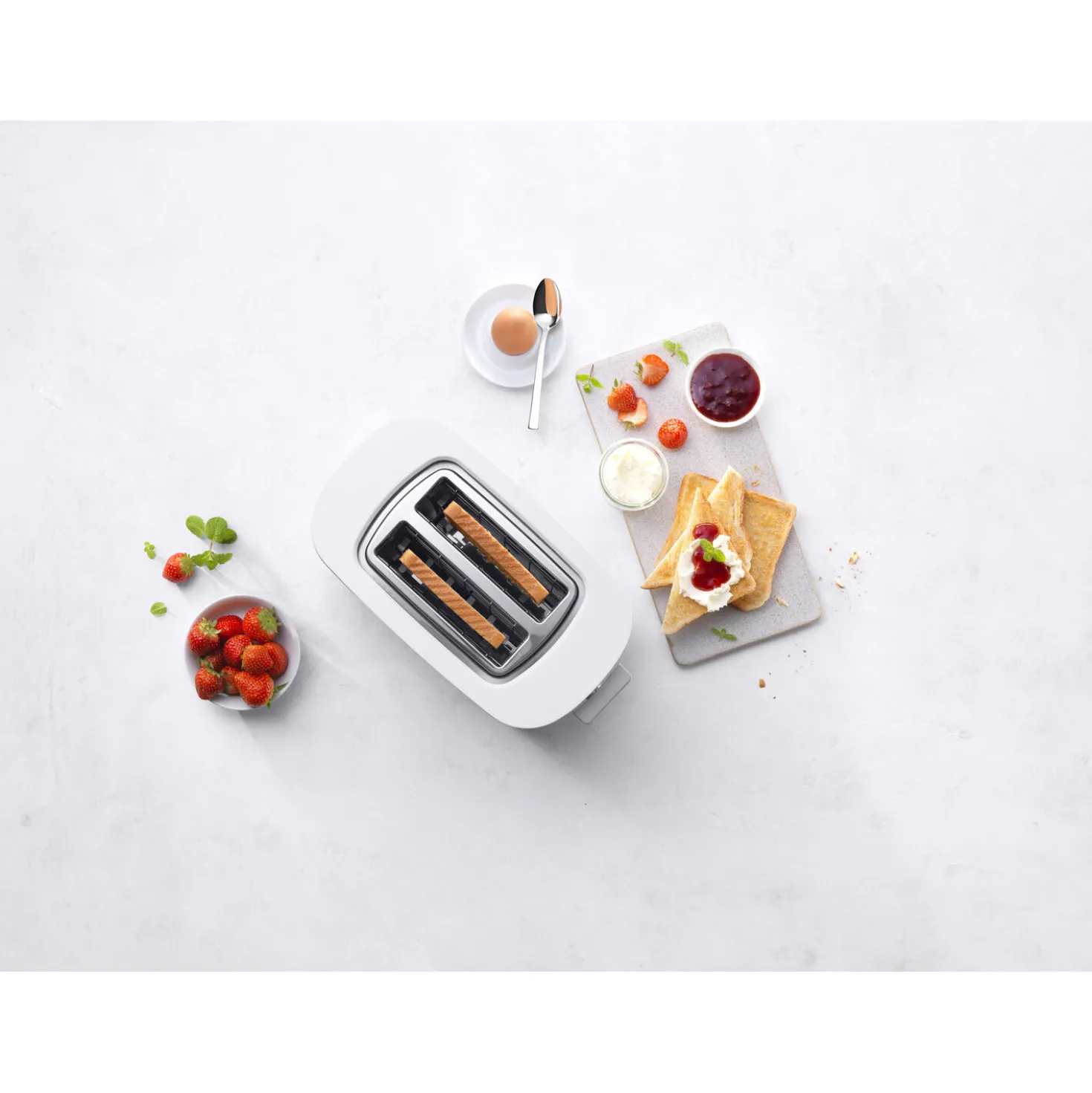 2 Short Slots Toaster, Silver
