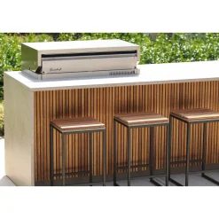Built-in Propane Gas Grill, silver