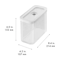 CUBE Container 2M / 21 cm, 2 Qt, Transparent-white