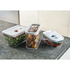 CUBE Container 2M / 21 cm, 2 Qt, Transparent-white