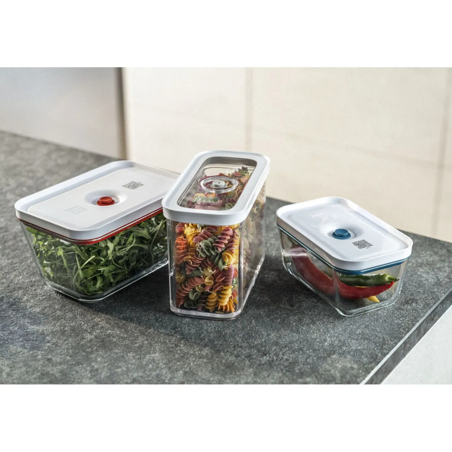 CUBE Container 2M / 21 cm, 2 Qt, Transparent-white