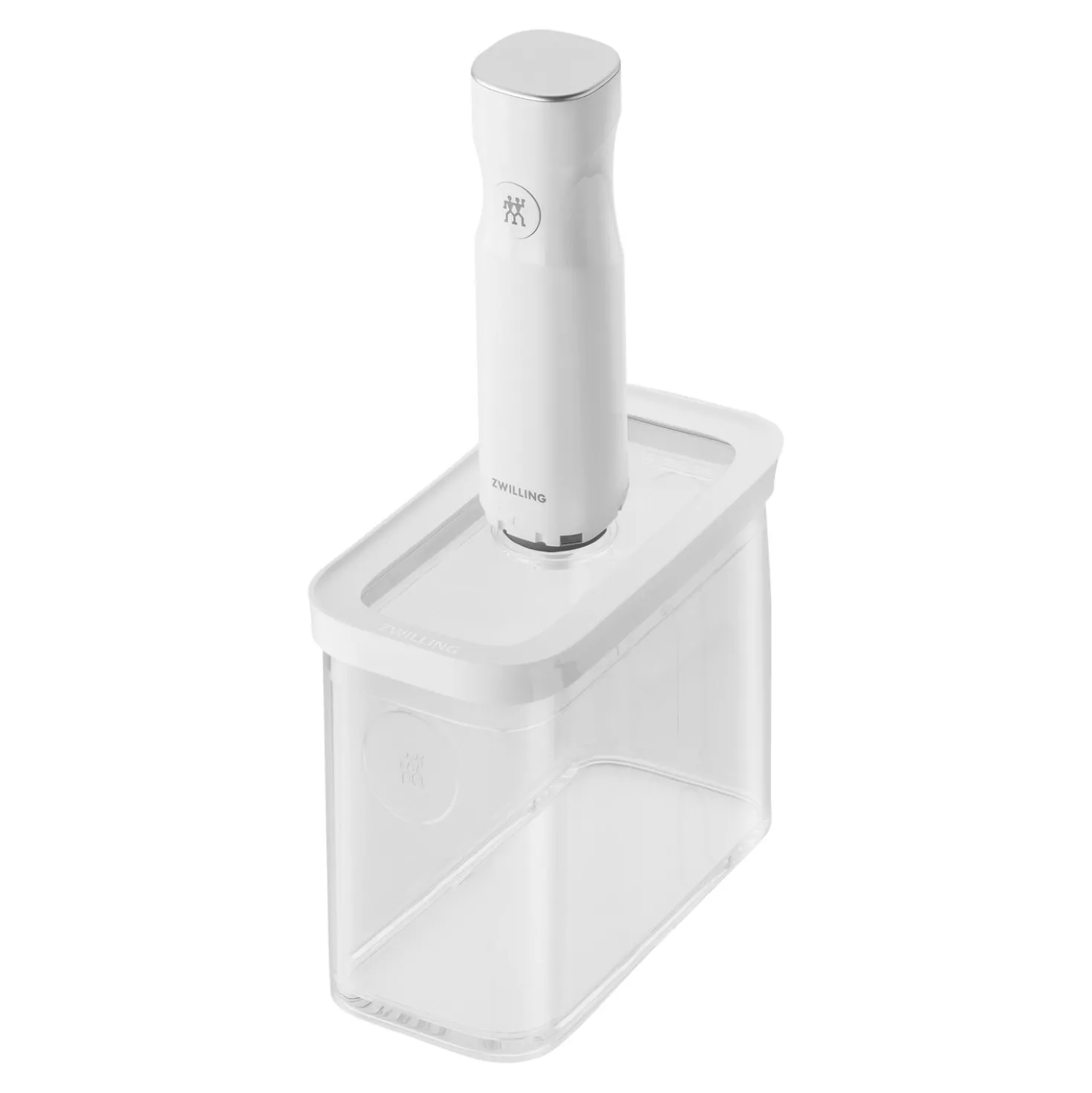 CUBE Container 2M / 21 cm, 2 Qt, Transparent-white