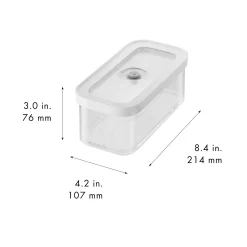 CUBE Container M / 21 cm, 0.75 Qt, Transparent-white