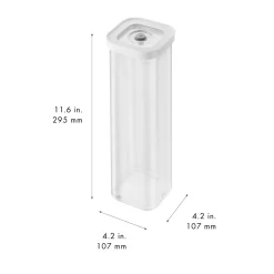 CUBE Container Set 4S / 11 cm, 1.75 Qt, Transparent-white