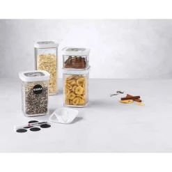 CUBE Container Set, S / 6-pc, transparent-white