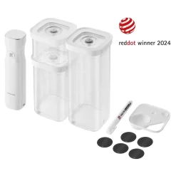 CUBE Vacuum Starter Set, S / 6-pc, transparent-white