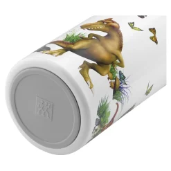 Dinos Drinking Bottle, 350 ml, stainless steel, white-grey