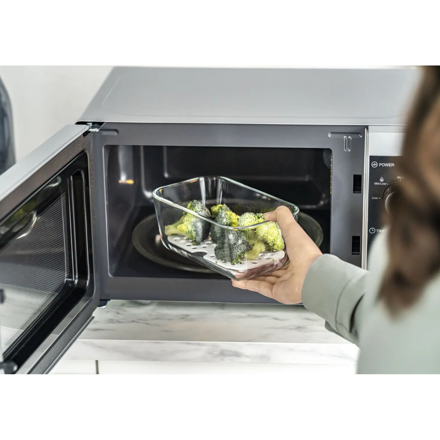 Drip tray set for glass containers, M/L / 2-pc