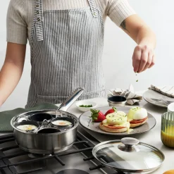Egg poacher 18 cm, 18/10 Stainless Steel, silver