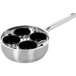 Egg poacher 18 cm, 18/10 Stainless Steel, silver
