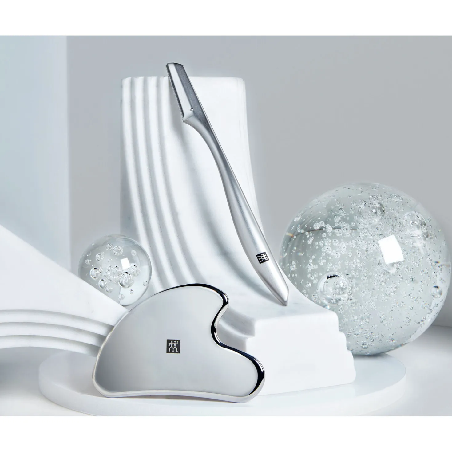 Facial massager, stainless steel | silver