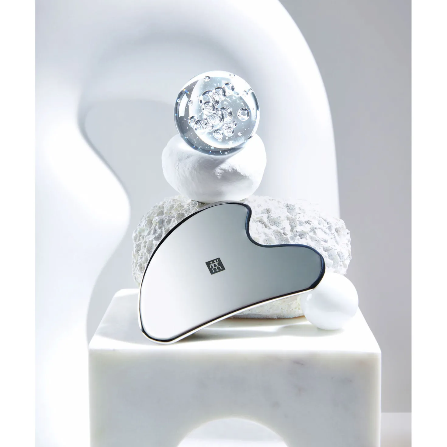 Facial massager, stainless steel | silver